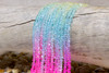Crystal Glass Polished Multi Colored 4mm Triangular Pyramid