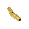30x7mm Matte Gold Plated Stainless Steel 4mm Cord Bayonet Clasp