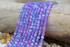 Selenite 6mm Pink Blue Round