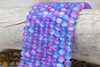 Selenite 8mm Pink Blue Round