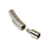 30x7mm Stainless Steel 4mm Cord Bayonet Clasp