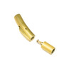 27x5mm Matte Gold Plated Stainless Steel 3mm Bayonet Clasp
