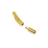 25x4mm Gold Plated Stainless Steel 2mm Bayonet Clasp