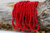 Mashan Jade Dyed Red Polished 4mm Round