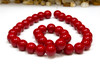 Mashan Jade Dyed Red Polished 10mm Round
