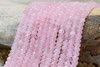 Jade Polished 5x8mm Faceted Rondelle - Dyed Pale Pink