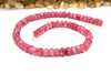 Jade Polished 5x8mm Faceted Rondelle - Dyed Dusty Pink
