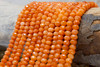 Jade Polished 5x8mm Faceted Rondelle - Dyed Orange