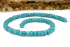 Jade Polished 5x8mm Faceted Rondelle - Dyed Teal