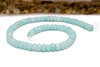 Jade Polished 5x8mm Faceted Rondelle - Dyed Aqua