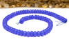 Jade Polished 5x8mm Faceted Rondelle - Dyed Dark Cornflower Blue