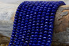 Jade Polished 5x8mm Faceted Rondelle - Dyed Cobalt
