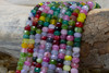 Jade Polished 5x8mm Faceted Rondelle - Dyed Multicolored