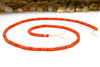 Orange Coral Polished 2x3.5mm Rondelle