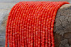 Orange Coral Polished 2x3.5mm Rondelle