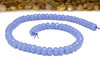 Jade Polished 5x8mm Faceted Rondelle - Dyed Denim Blue
