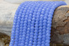 Jade Polished 5x8mm Faceted Rondelle - Dyed Denim Blue