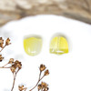 Lampwork Glass Bead 9mm Yellow Tulip Flower