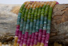 Jade Polished 2x6mm Tourmaline Color Rondelle