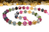Jade Polished 8mm Tourmaline Color Faceted Bicone