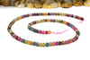 Jade Polished 3x4mm Tourmaline Color Faceted Rondelle