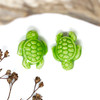 Ceramic 15x19mm Green Turtle Bead