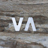 Mother of Pearl Polished 8x10mm Letter V