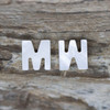 Mother of Pearl Polished 9x10mm Letter M