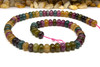 Jade Polished 5x8mm Tourmaline Color Rondelle