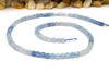 Aquamarine Polished 4mm Banded Faceted Cube