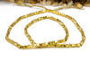 Bright Gold Plated Brass 4.5mm Faceted Cube