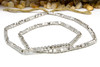 Light Silver Plated Brass 4.5mm Faceted Cube