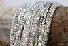 Light Silver Plated Brass 4.5mm Faceted Cube
