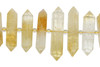 Citrine Natural Polished 30-40mm Hexagon Prism - Graduated - Center Drilled