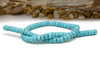 Howlite Polished 5x8mm Smooth Rondelle - Blue / Turquoise