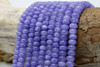 Jade Polished 5x8mm Smooth Rondelle - Dyed Light Sapphire Blue