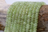 Jade Polished 5x8mm Smooth Rondelle - Dyed Light Olive