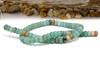 Jade Polished 5x8mm Smooth Rondelle - Dyed Aqua Mix