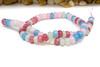 Jade Polished 5x8mm Smooth Rondelle - Dyed Pink Blue Light Olive