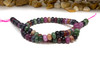 Jade Polished 5x8mm Smooth Rondelle - Dyed Dark Tourmaline