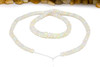 Ethiopian Opal Polished 4-6mm White Faceted Rondelle - Graduated
