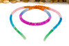 Ethiopian Opal Polished 3-4.5mm Multi Colored Banded Smooth Rondelle - Graduated