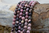 Black Veined Rhodonite Polished 8mm Round