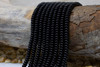 Black Onyx Polished 3x6mm Rondelle