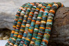 Turquoise & Spiny Oyster 10mm Heishi