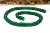 Jade Polished 5x8mm Smooth Rondelle - Dyed Emerald Green