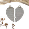 Silver Plated Micro Pave Alloy "Best Friends" 2 Piece Set