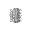 Silver Plated 5 Strand Box Clasp 19x14mm