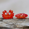 Lampwork Glass 15x21mm Crab Bead