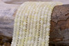 Jade Polished 4x6mm Smooth Rondelle - Dyed Light Butter